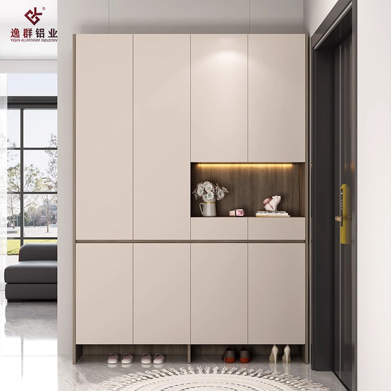 Honeycomb Aluminum Alloy Entryway Cabinet Shoe Cabinet Integrated Cabinet Custom Entryway Wall-Mounted Living Room Storage Organizer Welcome Cabinet
