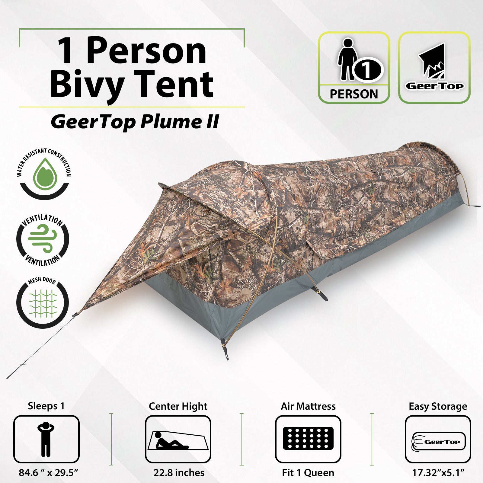 Single Tunnel Tent Outdoor Rainproof Cycling Hiking Camping Portable Windproof Lightweight Camping Tent