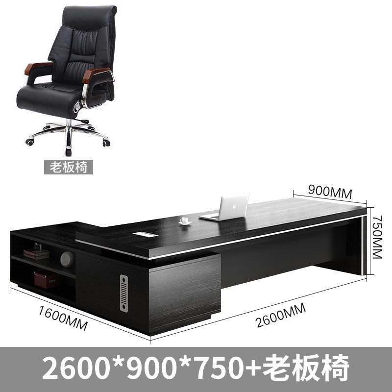 Simple Modern Boss Office Desk and Chair Set New Chinese Style Executive Desk President Desk Manager Desk Office Furniture