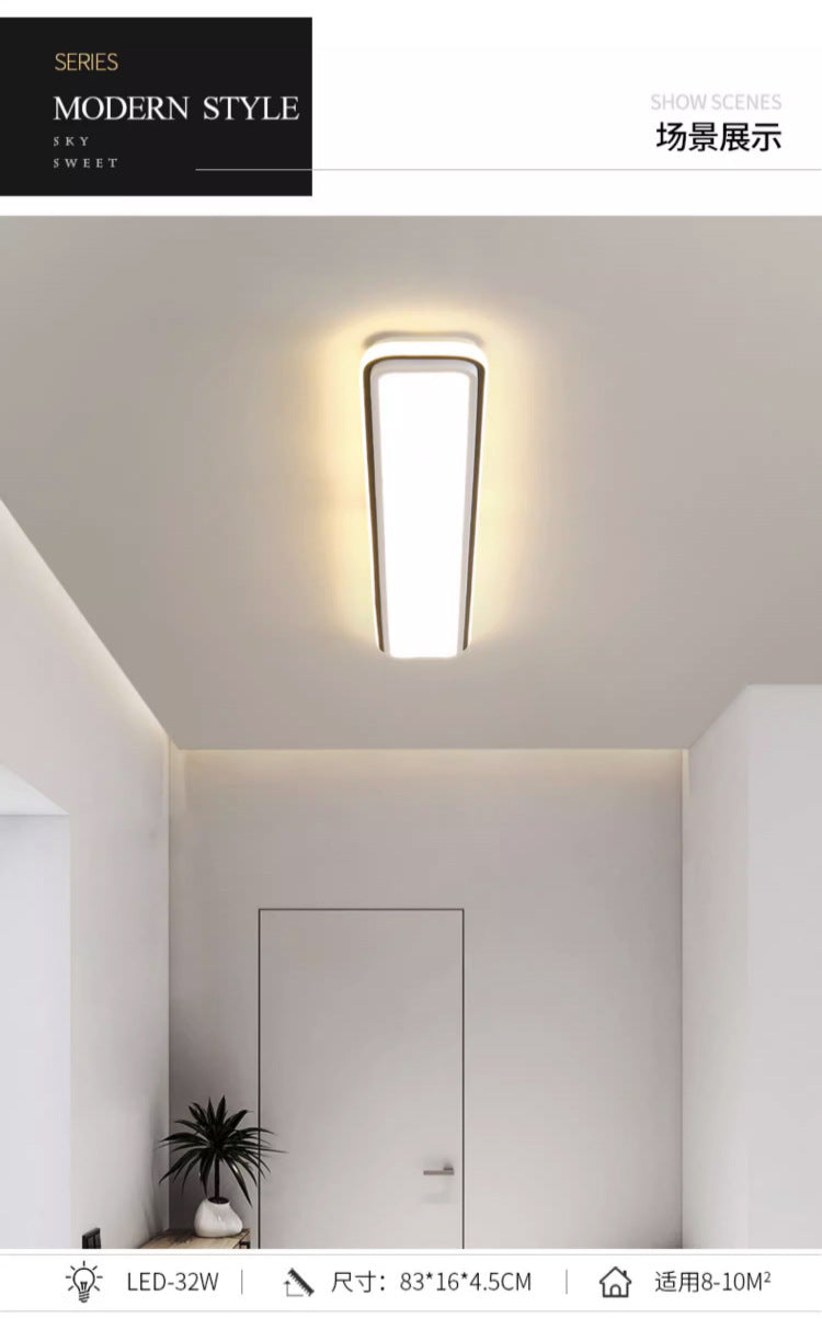 Simple and Modern led Ceiling Light Strip Shape Lamp for Training Room Classroom Gym Car Beauty Lighting Fixture