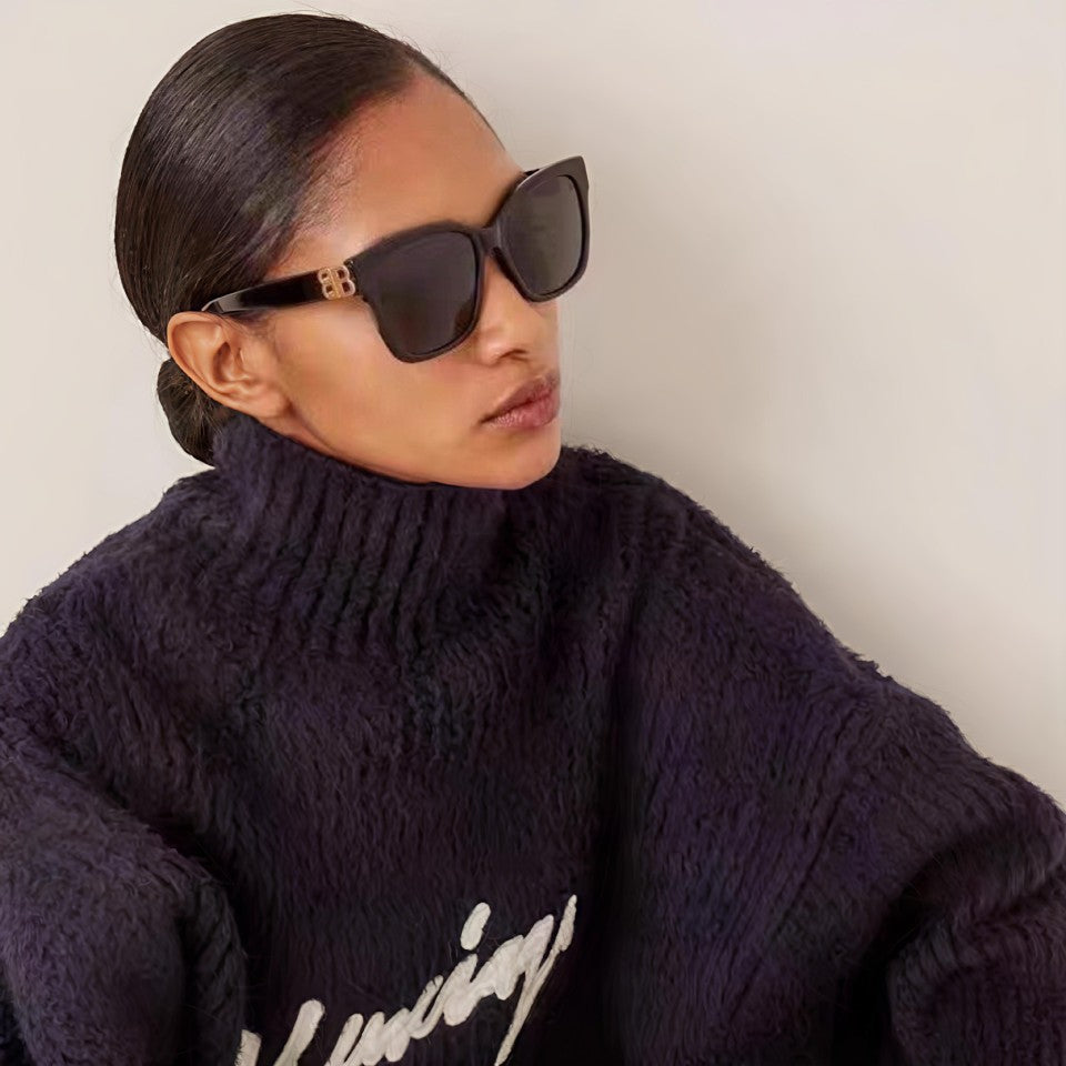 2025New BB European and American Fashion UV Protection Large Frame Acetate Sunglasses Unisex High-end Feel