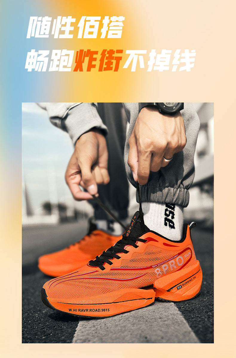 Red Rabbit8pro Carbon Plate Spring and Autumn Running Shoes for Big Kids, Racing Shock Absorption Sports Shoes for Men and Women, Couple's Versatile Casual Running Shoes