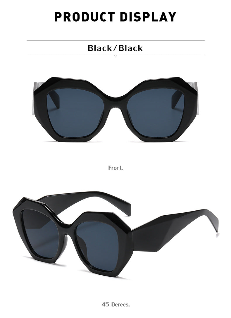 Sunglasses for Women New Irregular Frame Sunglasses for Women European and American Trendy Large Frame Sunglasses Sun Protection Glasses