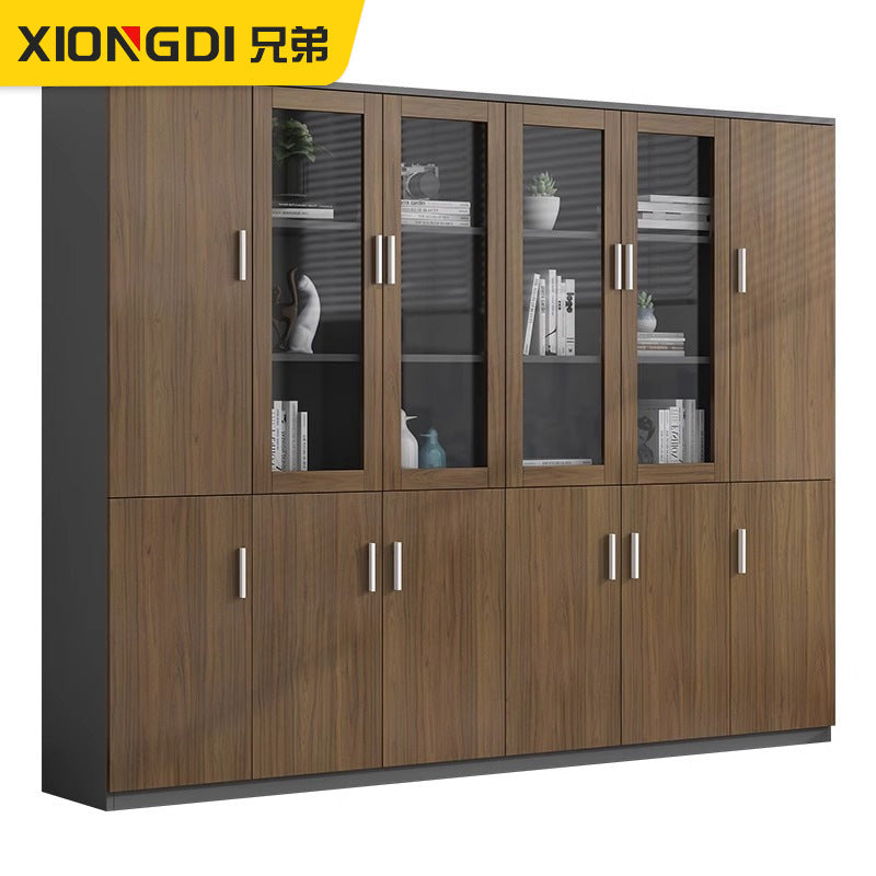 File Cabinet High Cabinet Wooden Simple Modern Archive Cabinet Document Cabinet Storage Cabinet Bookcase with Lock Office Cabinet