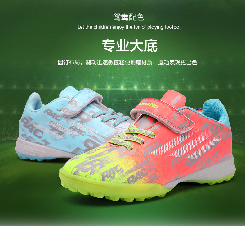 New Children's Magic Sticker Broken Nail Training Football Shoes Girls Boys Primary School Students Competition Training Sneakers