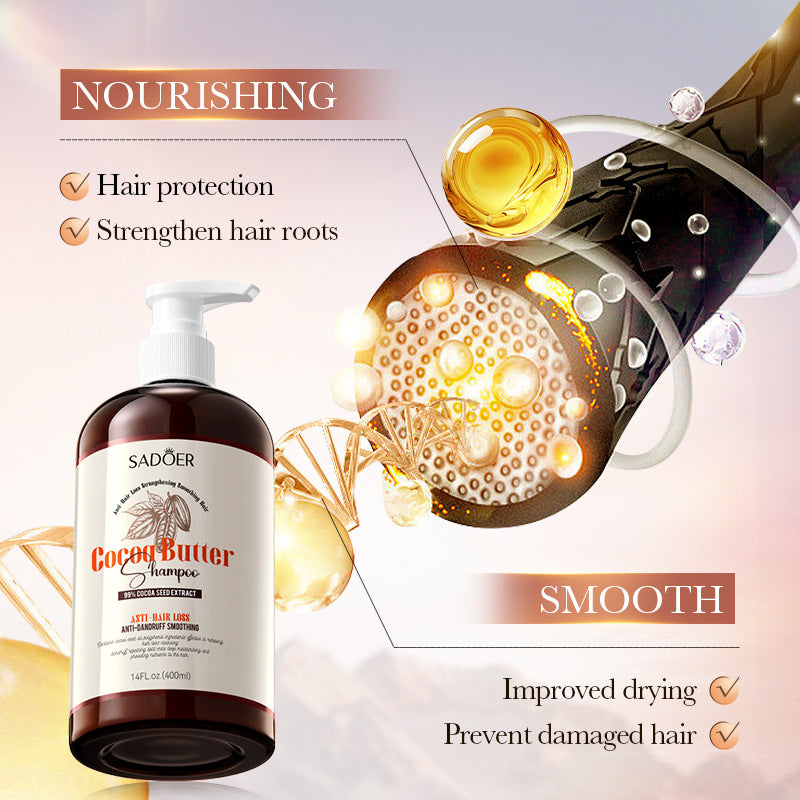 Full English Cocoa Oil Anti-Hair Loss Shampoo SADOER Clean and Smooth Shampoo  Wholesale