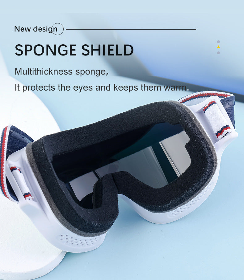 Fashion Large Frame Integrated Sunglasses for Women Trendy Sports Outdoor Cycling Windproof Coldproof Anti-fog Ski Goggles for Men