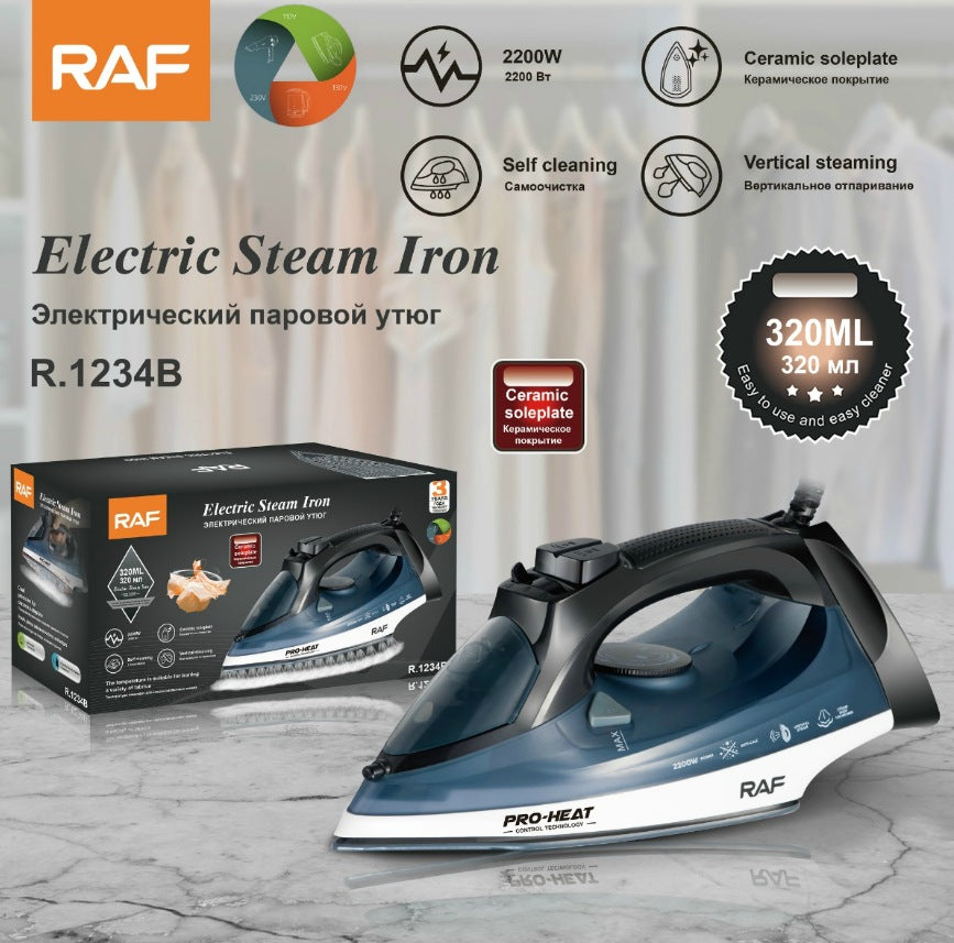 RAF European and American Standard Household Steam Iron Handheld Hanging Corded Electric Iron Dry and Wet Dual-use2200W