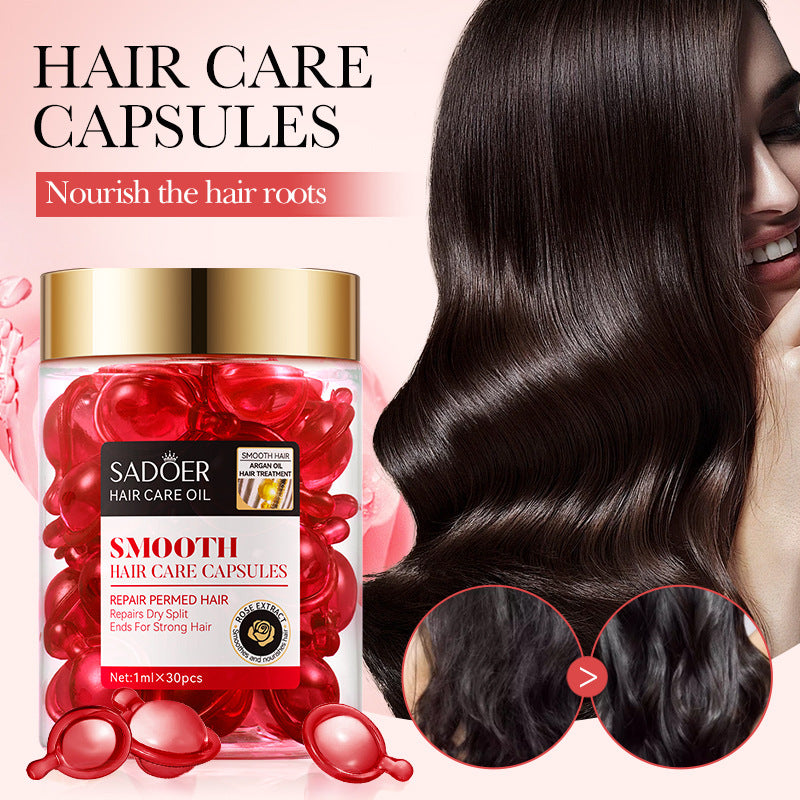 Full English Nut Oil Hair Care Capsules SADOER Improve Frizz Essential Oil Capsule Conditioner  Wholesale