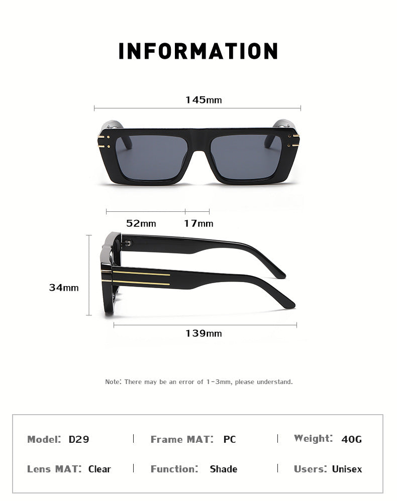 European and American Style Small Frame Sunglasses for Women Fashion Square Frame Sunglasses for Men Wholesale sunglasses