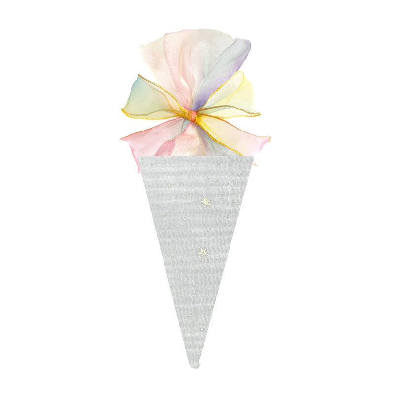 Back-to-School Season Colorful Ice Cream Cone Children's Accessories Gift Bowknot Souvenir Girl Back-to-School Season Creative Gift