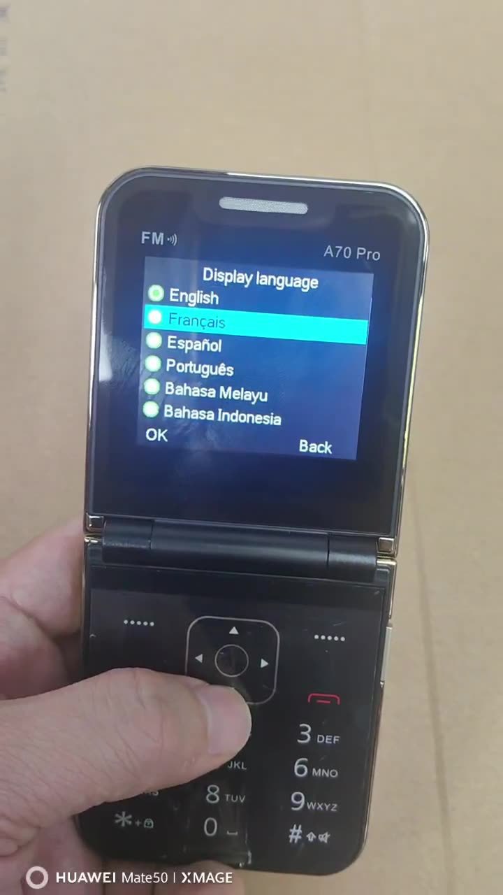 A7pro Flip Phone Mini Feature Phone Foldable Phone with Buttons2G Foreign Language Multi-Language