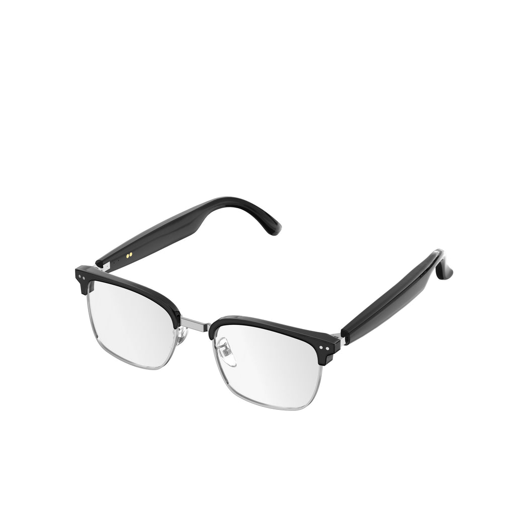 Smart Glasses Square Frame Sunglasses Bluetooth Listening to Music Wireless Calling Support logo Wearable Blue Light Blocking Glasses