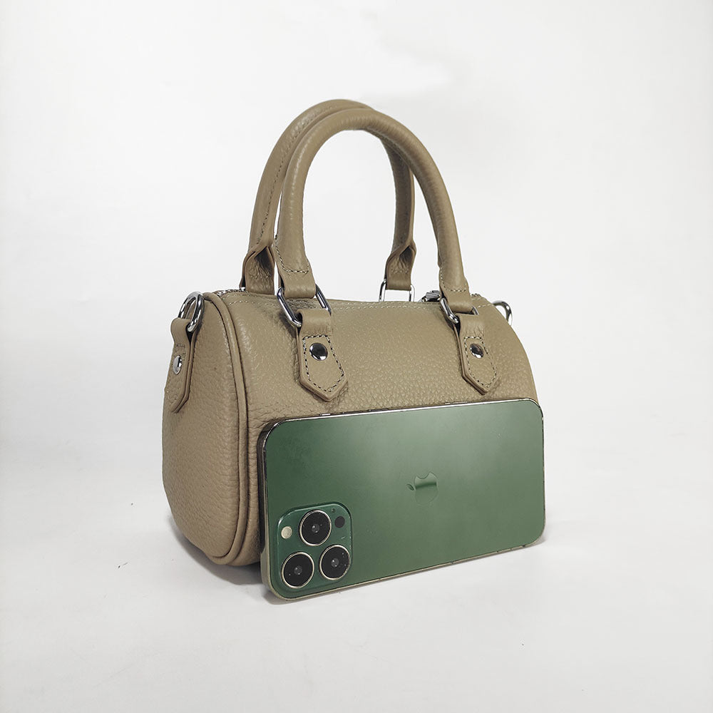 High-end texture genuine leather Boston pillow bag for women2025New Top Layer Cowhide Handbag and Crossbody Bag from Shiling