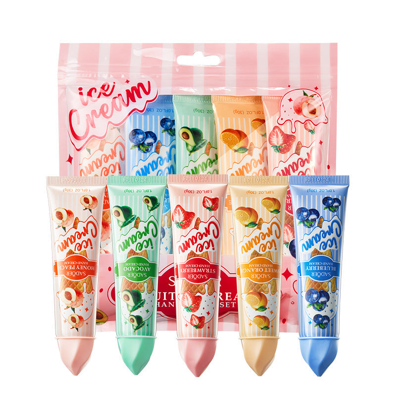 Full English Fruit Hand Cream SADOER Ice Cream Series Moisturizing Autumn and Winter Hand Cream  Foreign Trade Wholesale