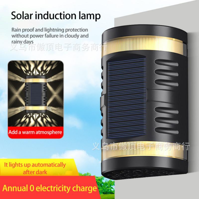 Solar Light Outdoor Human Body Induction Wall Light Waterproof Garden Courtyard Light Colorful Landscape Light LED Street Light