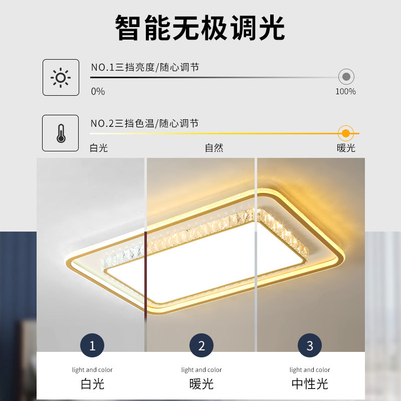 2025New Year's New Lamps Living Room Lamps Modern Simple Atmosphere Ceiling Lamps Light Luxury Crystal Lamps Restaurant Lamps Bedroom Lamps