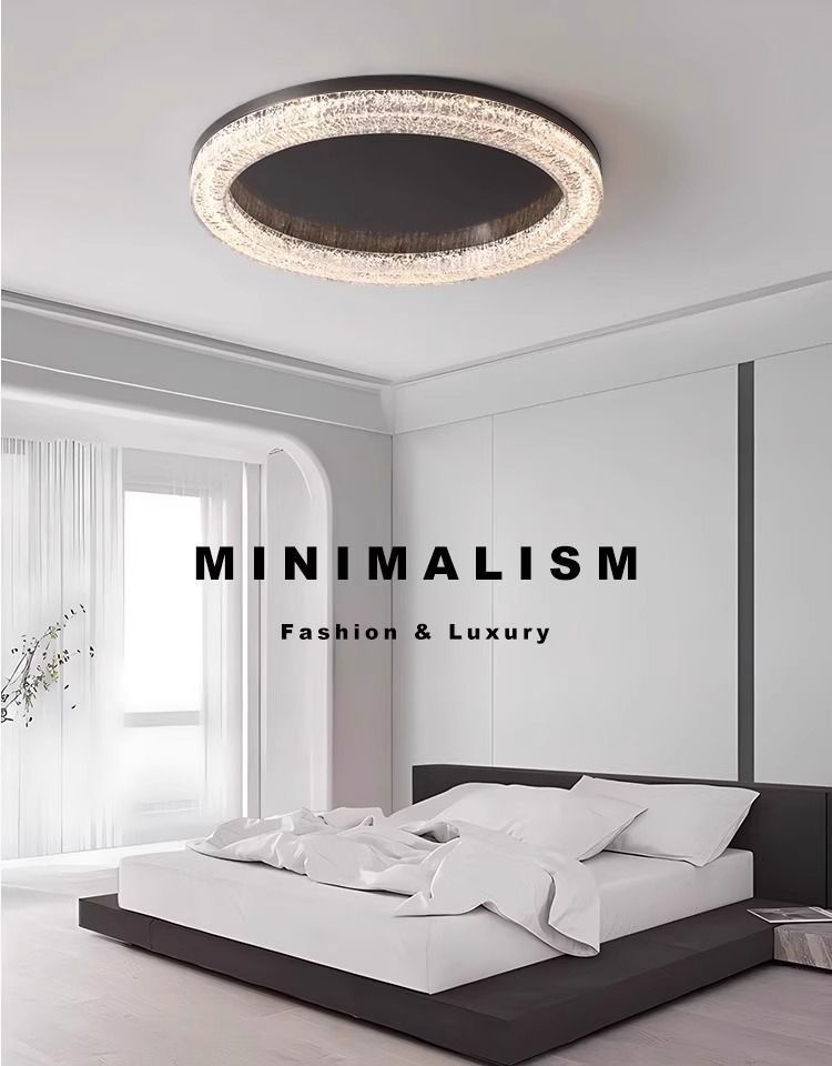 Italian Minimalist Living Room Bedroom Main Light Modern Simple Round Light Luxury High-end Bedroom Eye Protection Ceiling Light