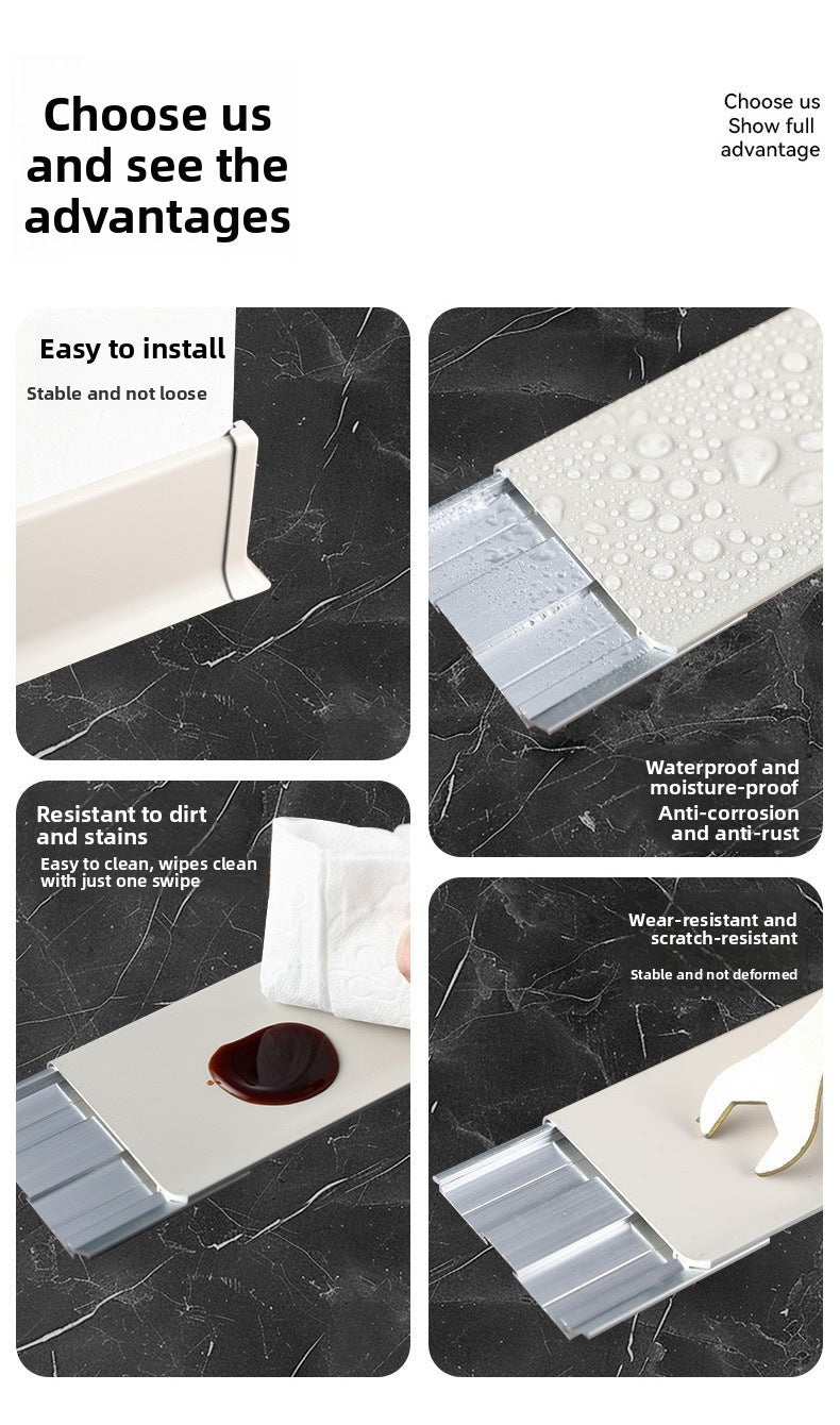 Trendy flat skirting board, thickened snap-on metal baseboard, ultra-narrow corner trim, aluminum alloy skirting board