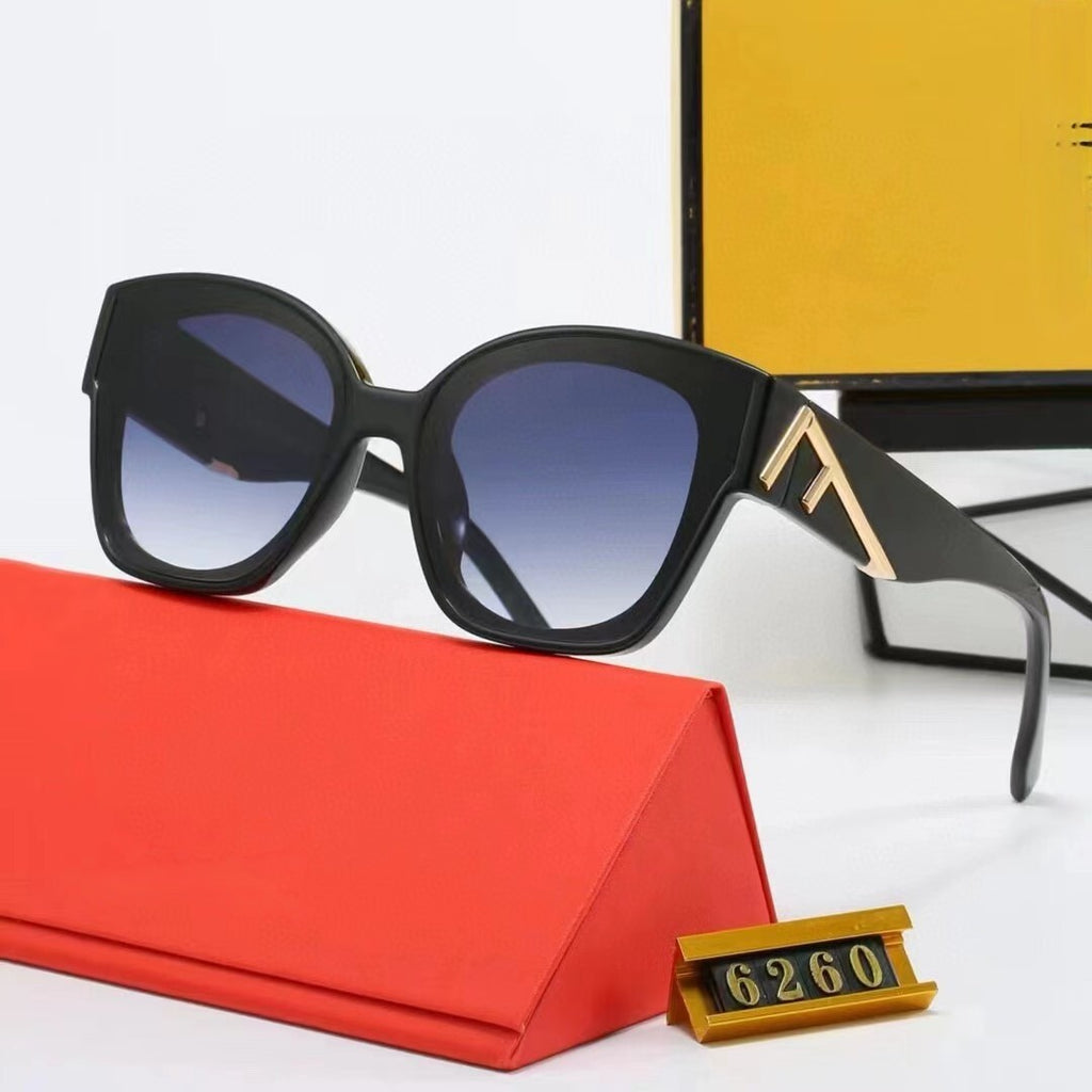 New European and American Retro Large Frame Square Sunglasses for Women, High-End Slimming UV Protection Sunglasses6260