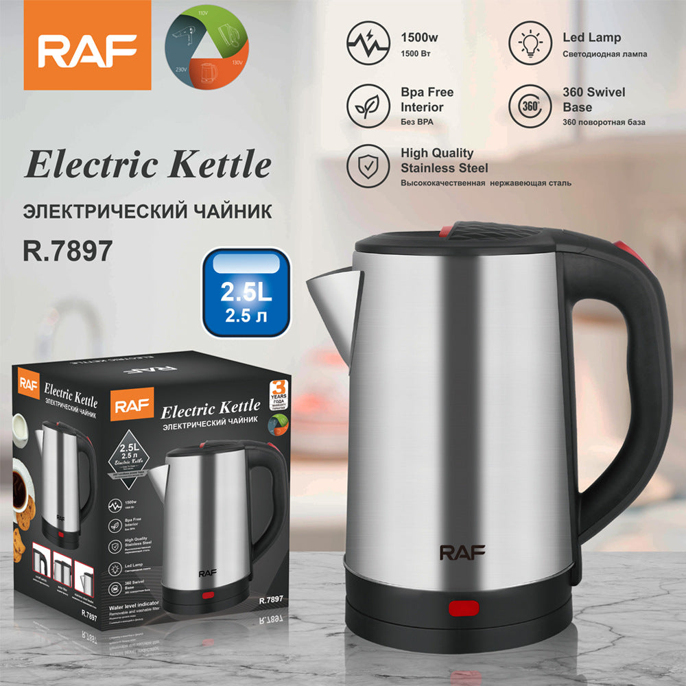 European Standard Wholesale2.5L Stainless Steel Inner Tank Electric Kettle Fast Kettle Automatic Power-off Household Electric Kettle7897 - 图片 10