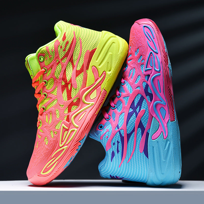 New Youth Trendy Sports Combat Boots Three Balls4Fashionable Men's Professional Practical Anti-Slip Wear-Resistant Basketball Shoes - 图片 6