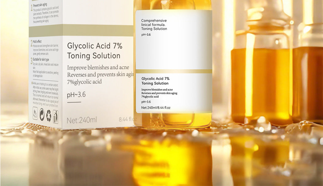 Exclusive for 7%Glycolic Acid Lotion Glycolic acid toner Fruit Acid Exfoliating Skincare - 图片 17