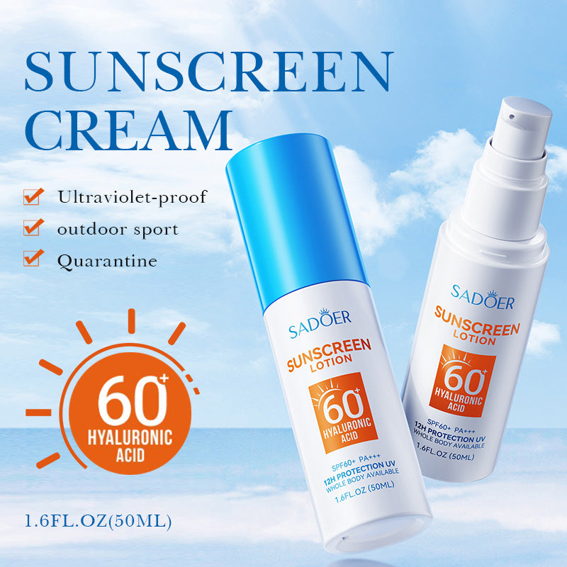 Hyaluronic Acid Sunscreen SADOER Uv Protection SPF60+Isolation Sunscreen Lotion Cross-Border Wholesale - 图片 3