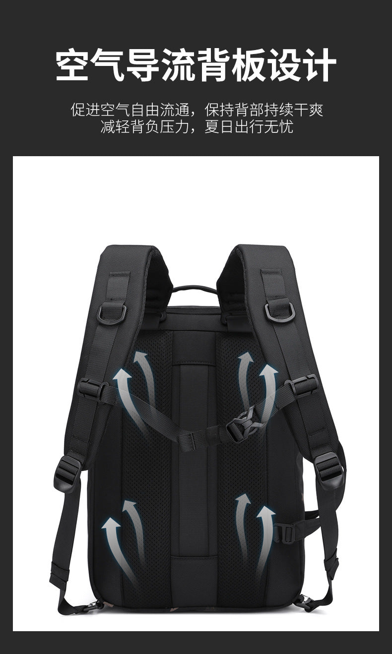 Business Computer Backpack Men's Multifunctional Large Capacity Waterproof Commuting Backpack Shoulder Portable Computer Bag - 图片 21