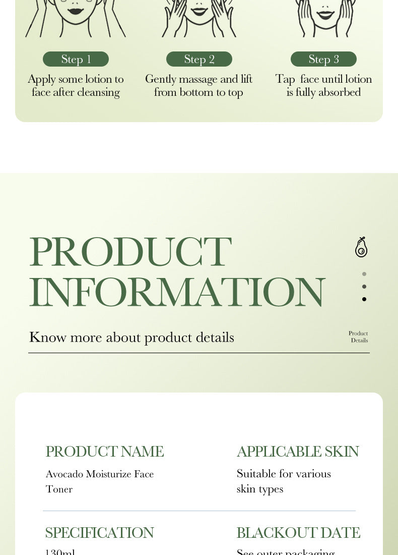 Avocado Skincare Set SADOER Cleansing, moisturizing and moisturizing six-piece set foreign trade wholesale - 图片 46