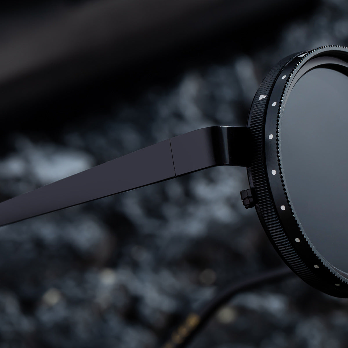 ND Nine-Stage Manual Adjustable Zoom Glasses Anti-Glare Round Frame Sunscreen Sunglasses High-End Polarized Sunglasses for Men - 图片 9