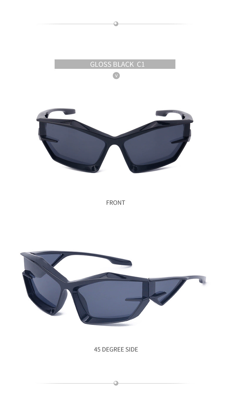 European and American style unique shaped sunglasses for men Y2K Millennium Future Technology Sunglasses for Women Trendy Glasses Wholesale - 图片 29