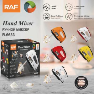 RAF European and American Regulations7Electric Egg Beater Household Handheld High-Power Egg Mixer Dough Kneading Baking Blender