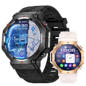 KC91Smart Watch Bluetooth Call Heart Rate Pedometer Sleep3ATM Waterproof GPS Beidou Positioning Sports Three-Proof