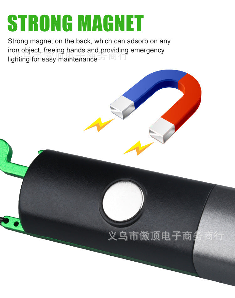 Multifunctional Flashlight Portable Keychain Magnetic Suction Light USB Rechargeable Lighting Work Light LED Sidelight - 图片 15