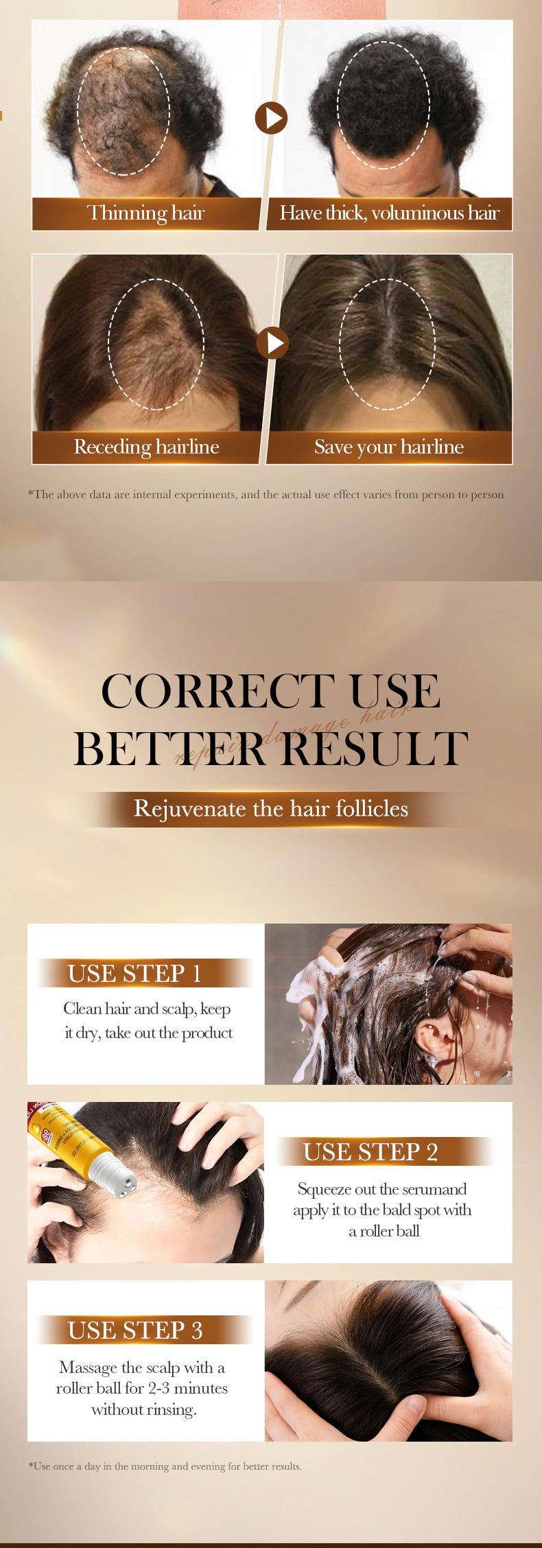 Scalp Conditioner Bataña SADOER Dense Hair Moisturizing Smooth Roll-on Cross-Border Wholesale - 图片 14