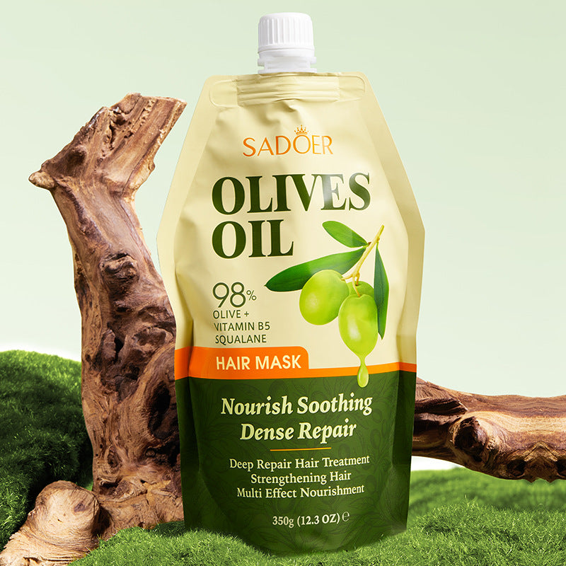 Olive Oil Hair Mask350g SADOER Repair and Improve Frizz Bagged Hair Mask Cross-Border Wholesale - 图片 4