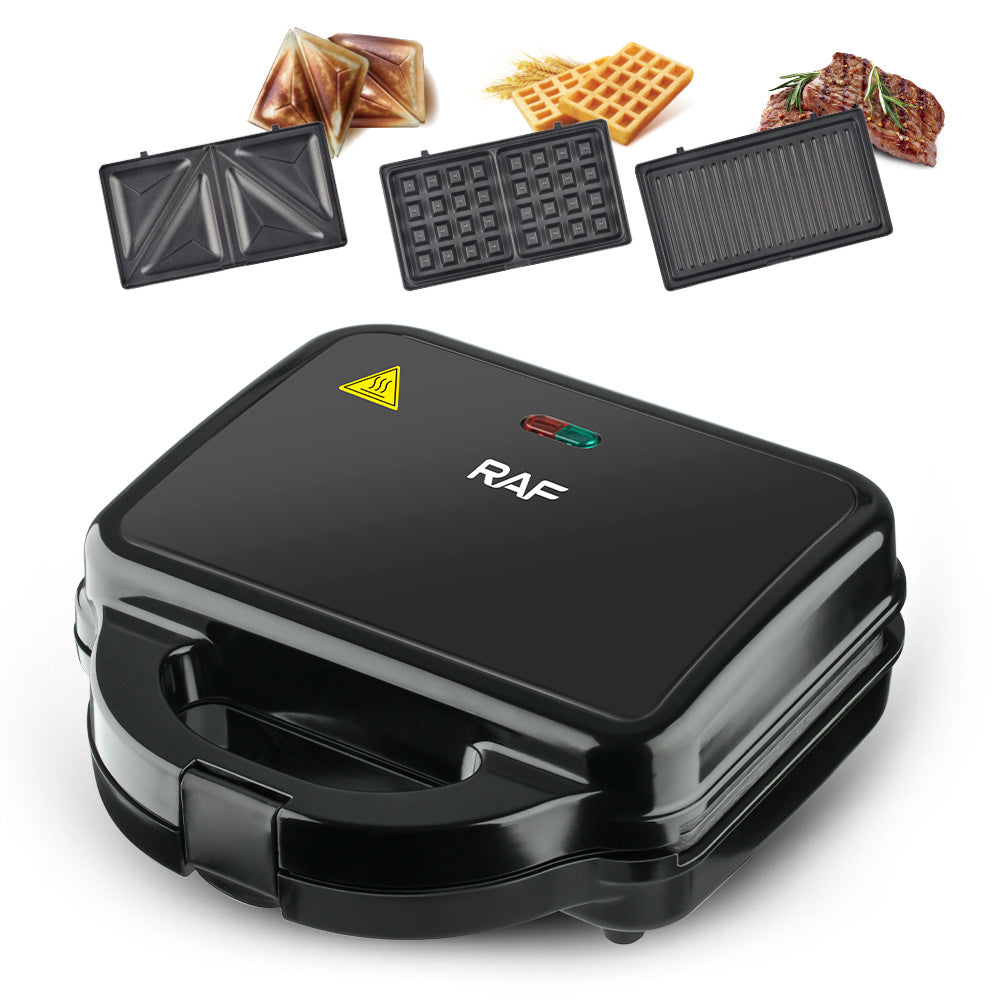RAF European Standard 3-in-1 Multifunctional Breakfast Maker Sandwich Maker Waffle Maker Steak Maker Toaster - 图片 3