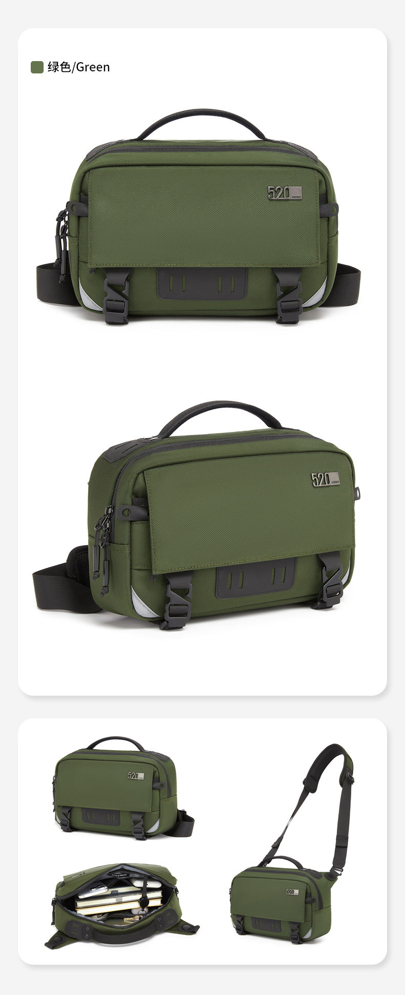 ozuko Men's Crossbody Bag Shoulder Bag Waterproof Large Capacity Outing Portable Bag High-end Multifunctional Trendy Brand - 图片 28