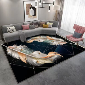 Carpet for Living Room, Stain-Resistant, Easy to Clean, Light Luxury Sofa Coffee Table Rug, Household Crystal Velvet Bedside Non-Slip Bedside Rug Wholesale
