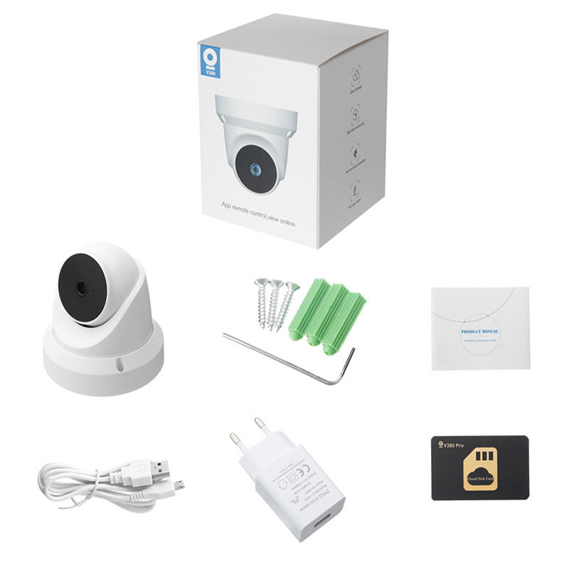 360Panoramic View WiFi Dome Camera V380Conch Wireless Camera Monitor HD Wide Angle - 图片 3