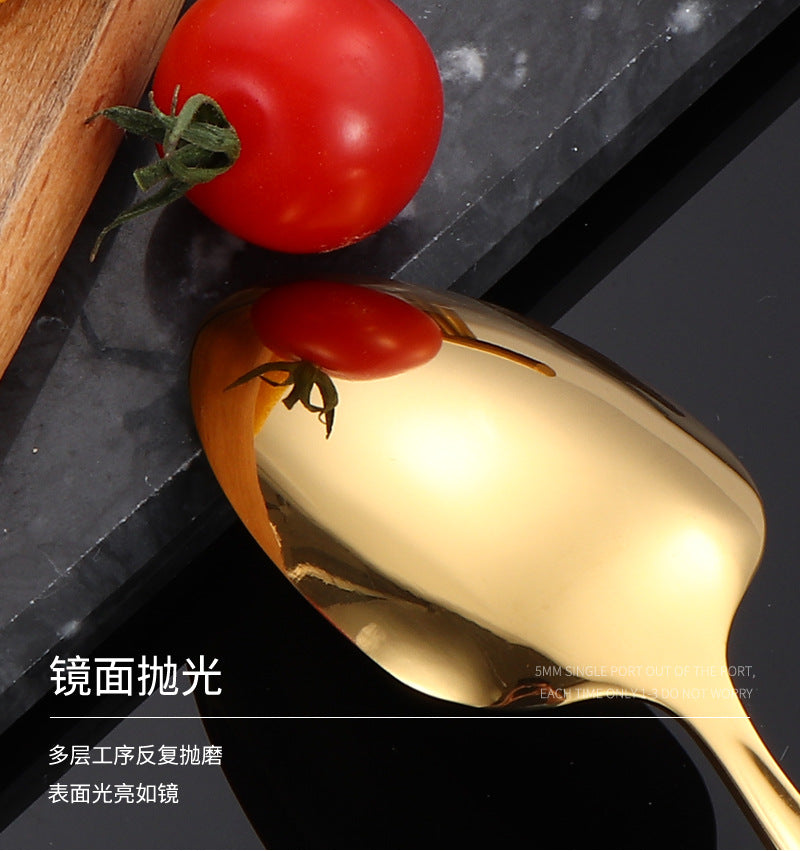 410Stainless Steel Cutlery Hotel Restaurant Hammered Knife Fork Spoon Set Western Small Waist Bark Pattern Steak Knife Fork - 图片 34