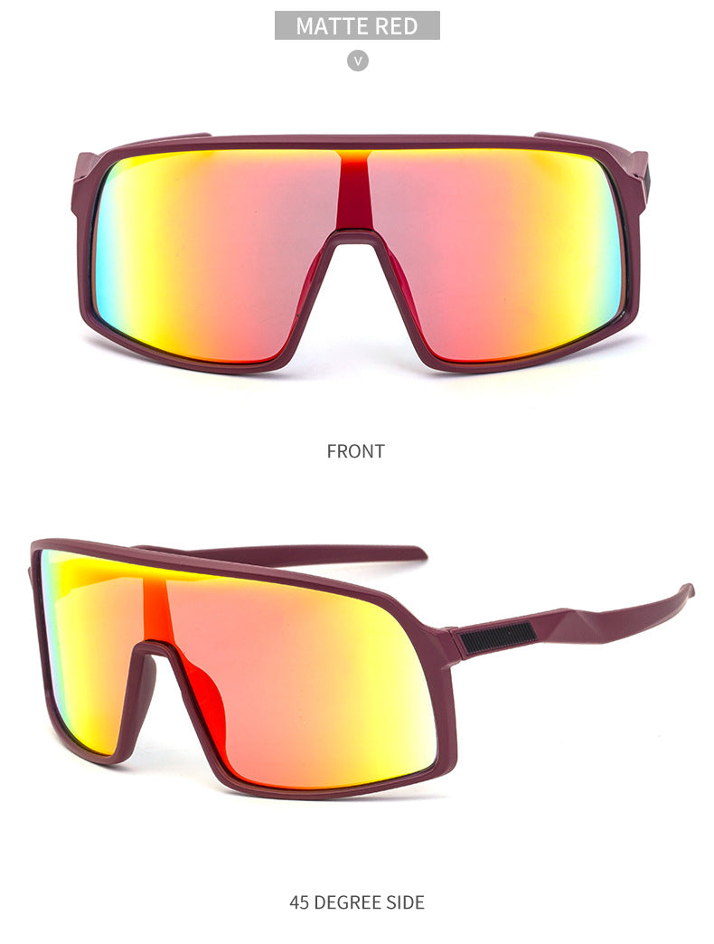 New Colorful Cycling Glasses for Men1998One-piece sunglasses European and American fashion outdoor sports sunglasses - 图片 44