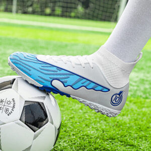 New Professional Football Shoes Boys High Top Youth Students Competition Training AG Long Spike Broken Spike Sneakers