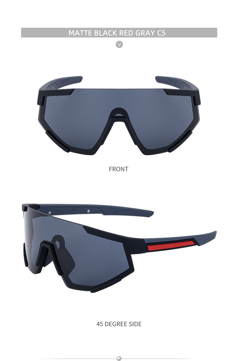 New Cycling Goggles for Women, UV Protection, One-Piece Large Frame Sunglasses, Outdoor Sports Colorful Integrated Sunglasses - 图片 30
