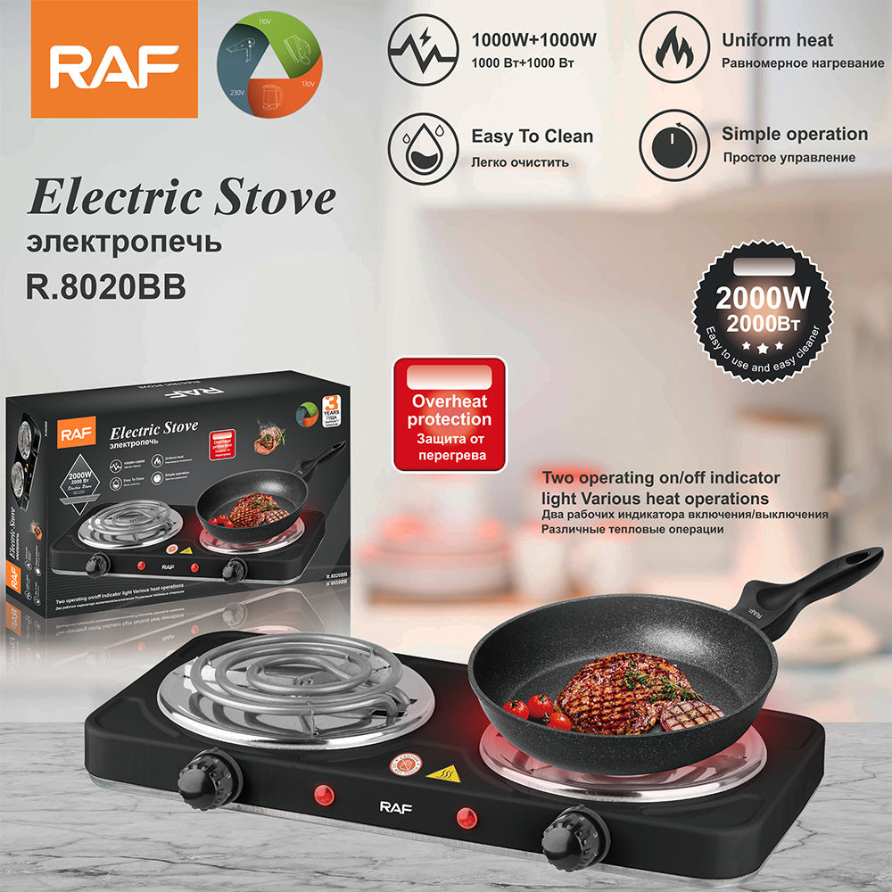 RAF Double-Head Electric Ceramic Stove Small Household Appliance Multi-Functional Cooking Coffee Stove Household Small Electric Stove Wholesale R8020 - 图片 17