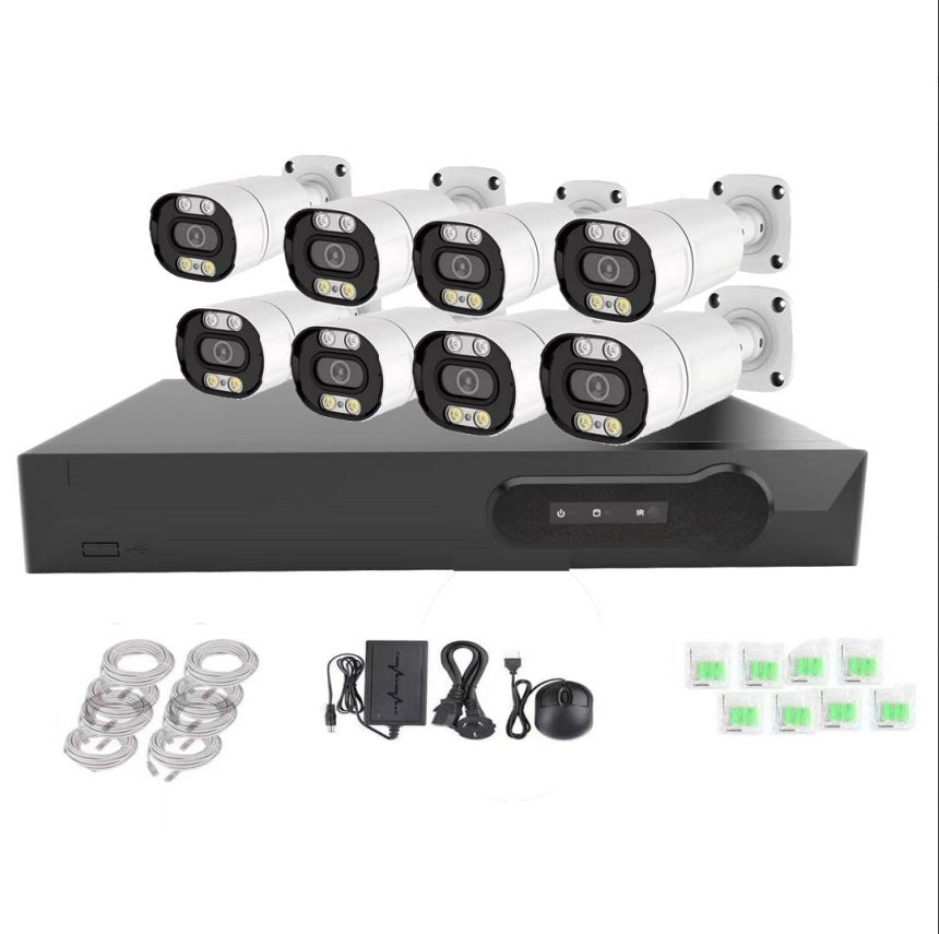 POE Wireless Surveillance Camera 5MP 8MP 8Road Surveillance Camera Set Network Bullet Camera NVR Infrared