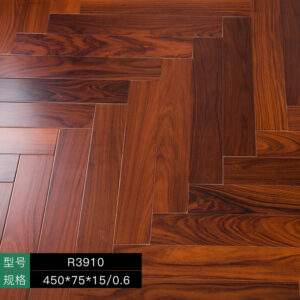 Herringbone Parquet Elm Rosewood Ebony Teak Rosewood Black Walnut Multi-layer Solid Wood Composite Flooring