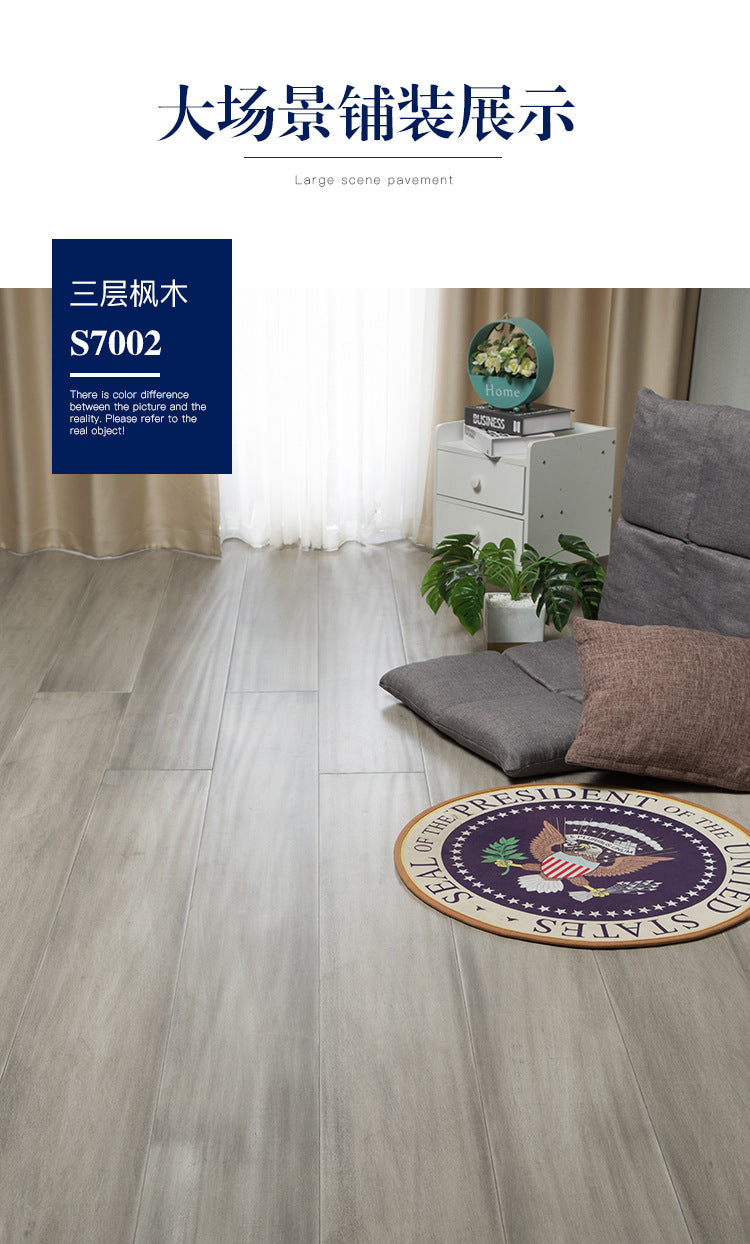 Door-to-Door Installation Old Three-Layer Large Board Pure Three-Layer Solid Wood Floor Oak Log3.0-4.0mm Underfloor Heating - 图片 163