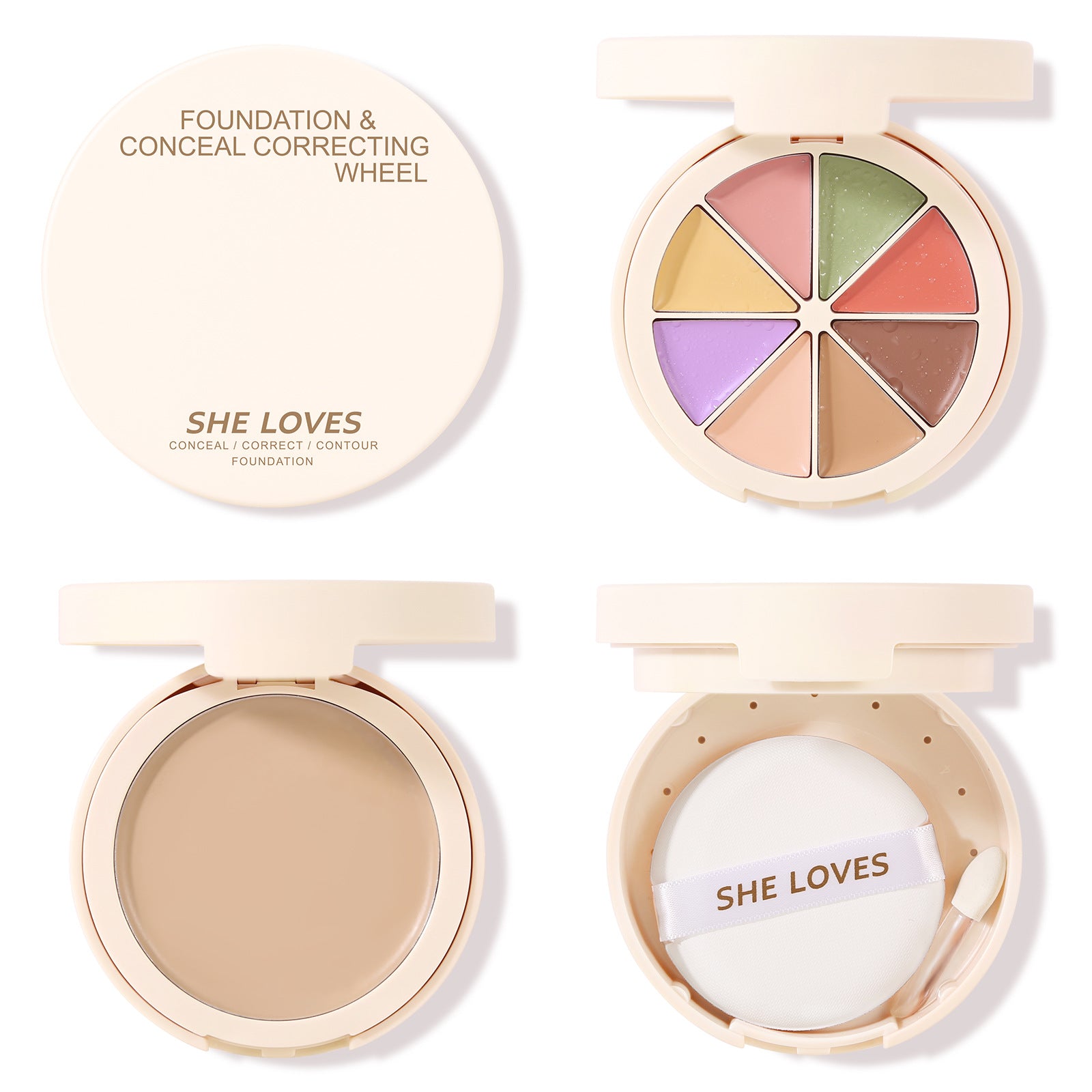 Exclusive Supply sheloves Concealer Cover Acne Marks, Spots, Dark Circles, Contouring Foundation Cream Concealer Palette - 图片 24